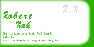 robert nak business card